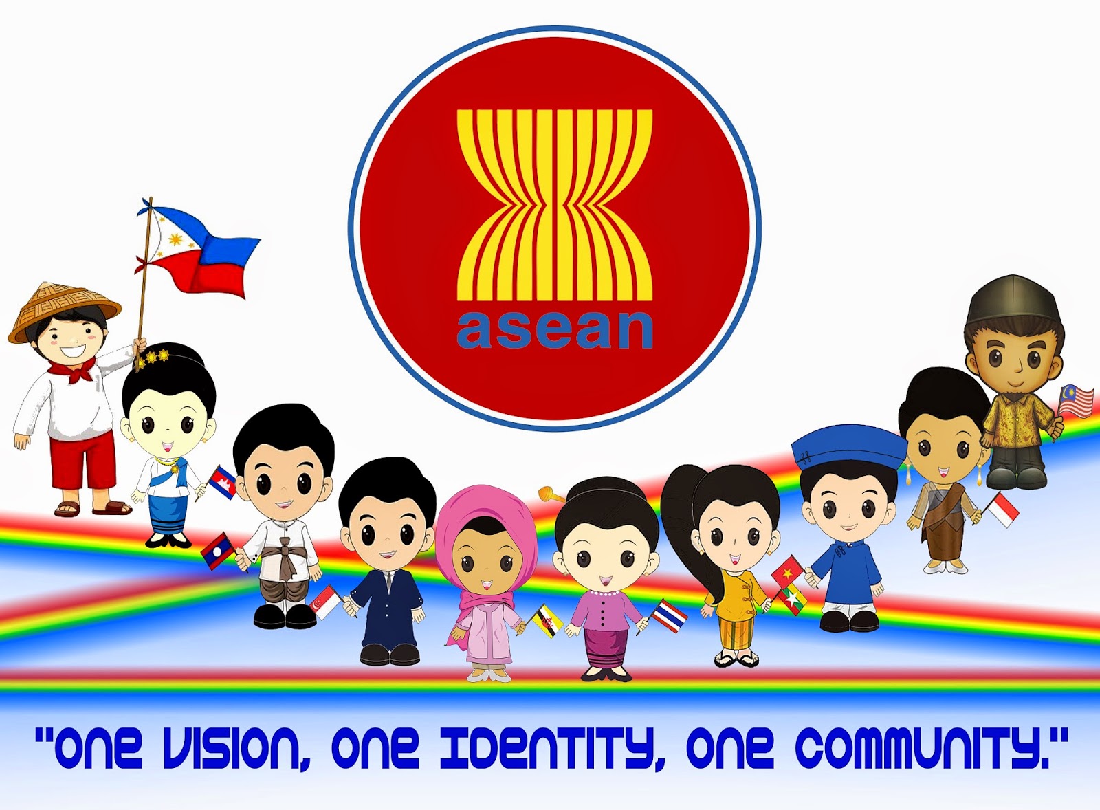 ASEAN logo One community