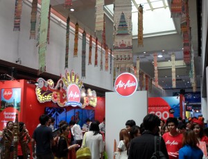 Low cost airline booths are always popular.