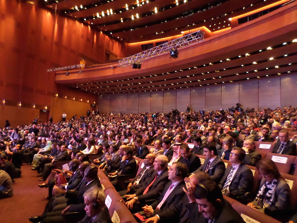 Packed auditorium at the opening ceremony of the 11th WIEF.