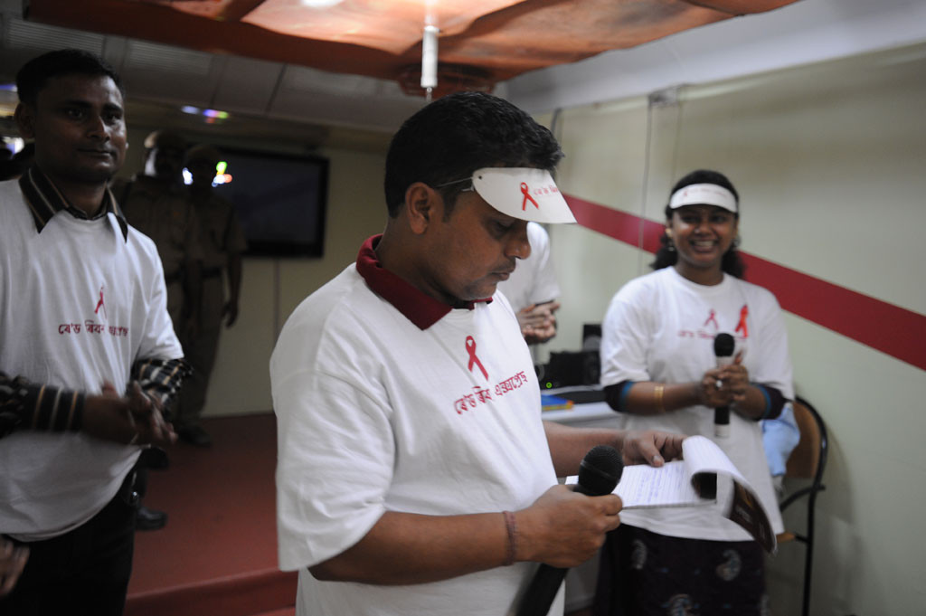 When 43 year-old Anil Agarwal learned he was HIV positive, he fell into a deep depression. But after he became involved in HIV education and helping others to protect themselves, he was able to see beyond his own problems. Photo: UNICEF India/Candace Feit